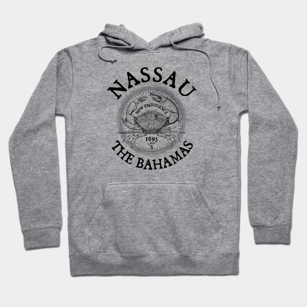 Nassau, Bahamas, Stone Crab on Windrose Hoodie by jcombs